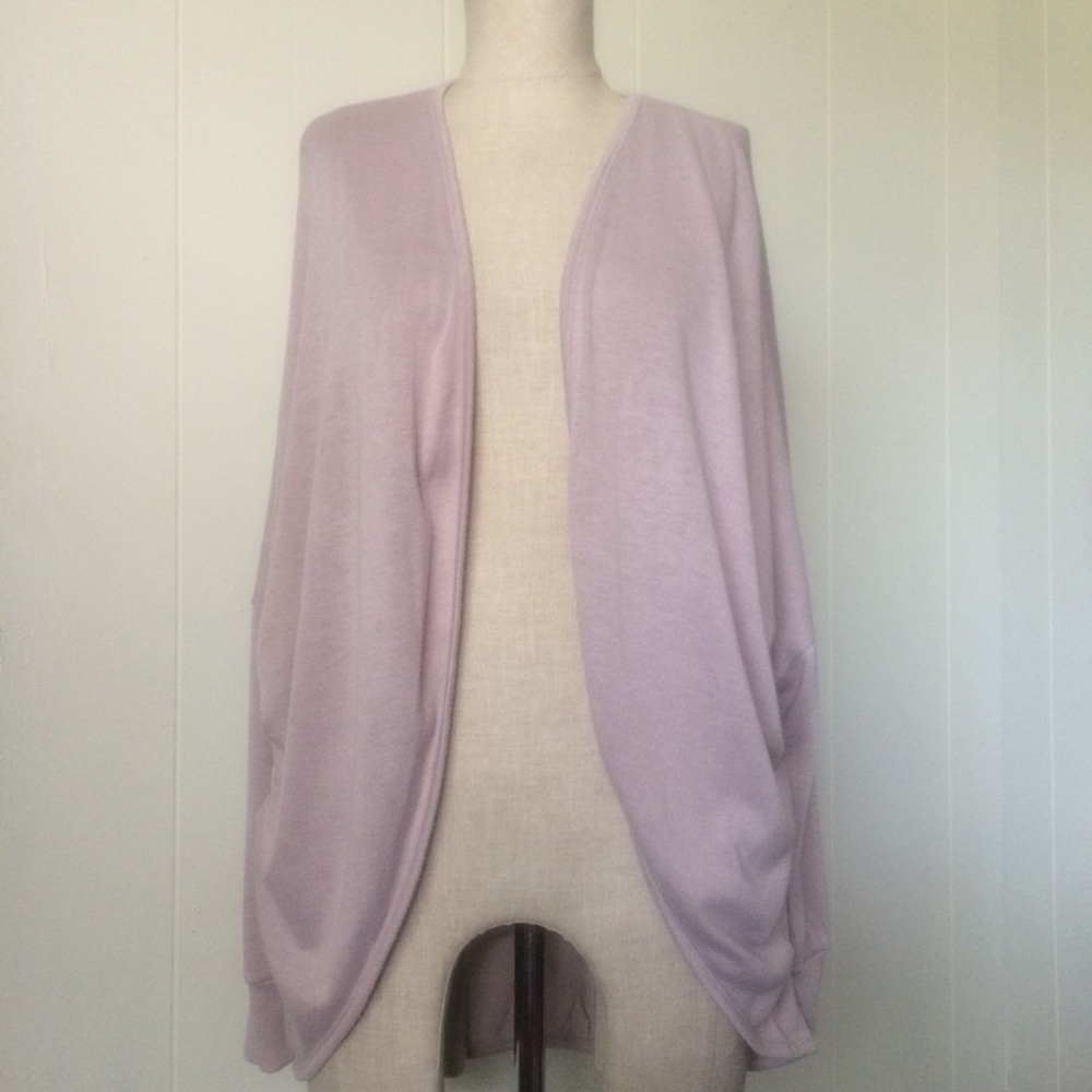 Lavender Cocoon Open Cardigan